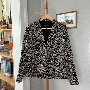 Banana Republic Classic Animal Print Blazer // 12